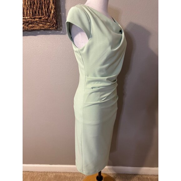 WHBM Dress 6 Light Mint Green Sheath Cap Sleeve Washable Career Church - Picture 9 of 12